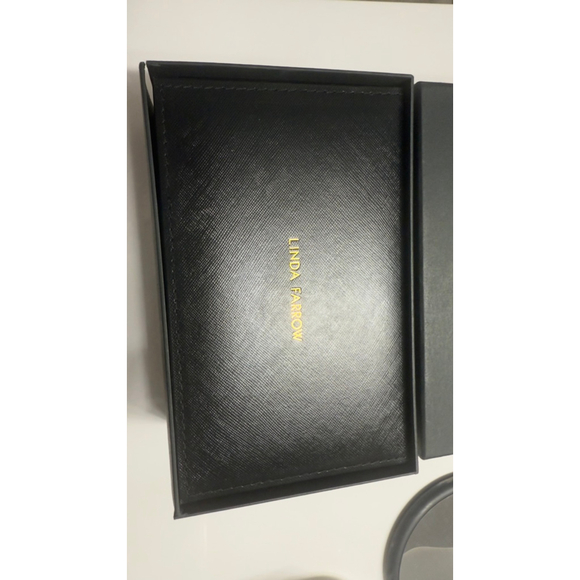 Unisex Linda Farrow Optical Glasses Black/Gold One Size LFL562 optical - Picture 13 of 14